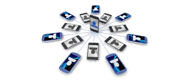 ソーシャルアプリケーション - スマホ / イラスト / アプリケーション / 写真 / フリー素材 / モバイル / フォト / サーバー / ネット