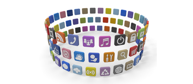 幾千ものアプリケーション - スマホ / イラスト / アプリケーション / 写真 / フリー素材 / モバイル / フォト / サーバー / ネット