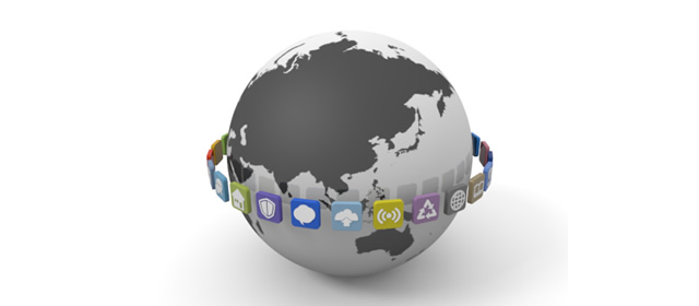 ソフトウェア/地球 - スマホ / イラスト / アプリケーション / 写真 / フリー素材 / モバイル / フォト / サーバー / ネット