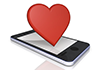 ハート/スマートフォン - インターネット｜モバイル｜無料イラスト素材