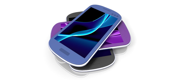 スマートフォンを積み重ねる - スマホ / イラスト / アプリケーション / 写真 / フリー素材 / モバイル / フォト / サーバー / ネット