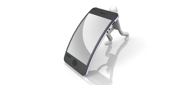 スマートフォンが倒れる - スマホ / イラスト / アプリケーション / 写真 / フリー素材 / モバイル / フォト / サーバー / ネット