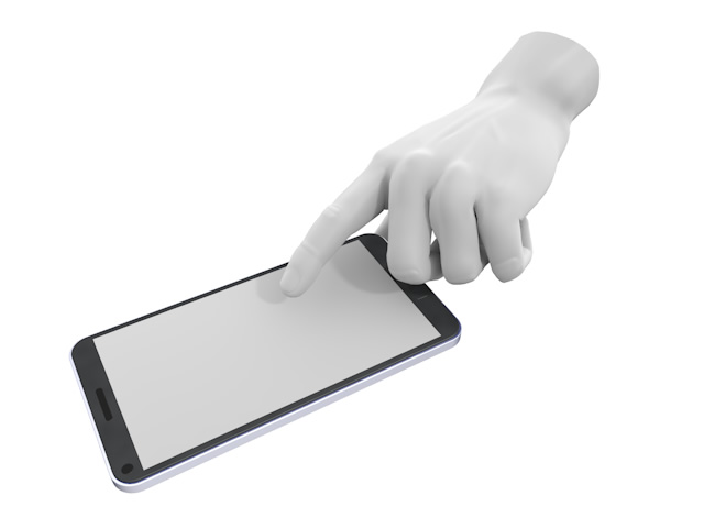 テクノロジー｜ディスプレイ｜タッチ - スマホ / イラスト / アプリケーション / 写真 / フリー素材 / モバイル / フォト / サーバー / ネット