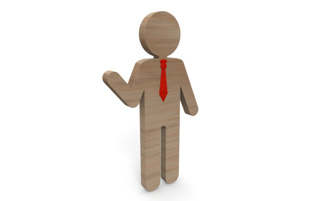 サラリーマン - ウッド/木材/イラスト/写真/フリー素材/フォト/質感/3D