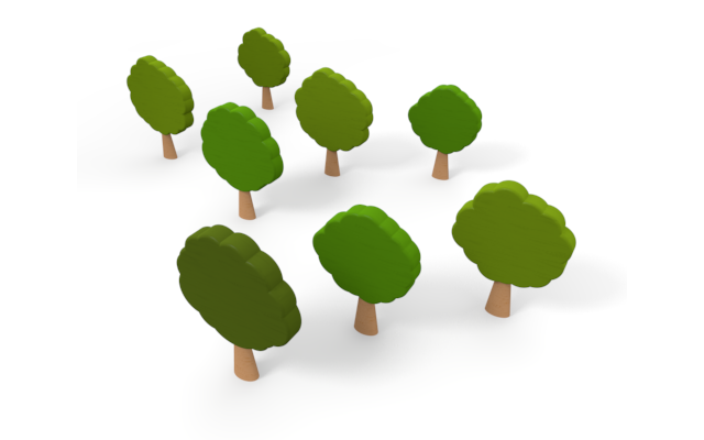 森林 - ウッド/木材/イラスト/写真/フリー素材/フォト/質感/3D