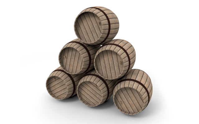 酒入れ - ウッド/木材/イラスト/写真/フリー素材/フォト/質感/3D