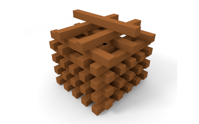 材木置き - ウッド/木材/イラスト/写真/フリー素材/フォト/質感/3D