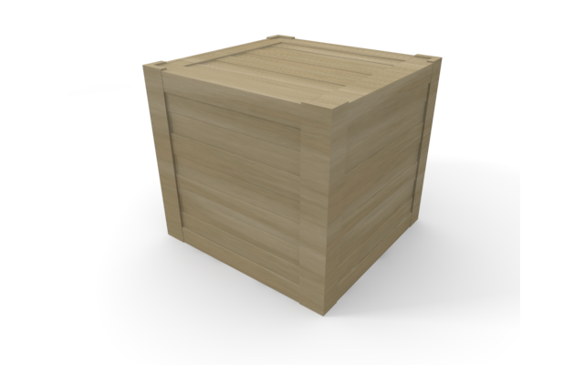 箱 - ウッド/木材/イラスト/写真/フリー素材/フォト/質感/3D