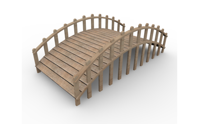 橋 - ウッド/木材/イラスト/写真/フリー素材/フォト/質感/3D