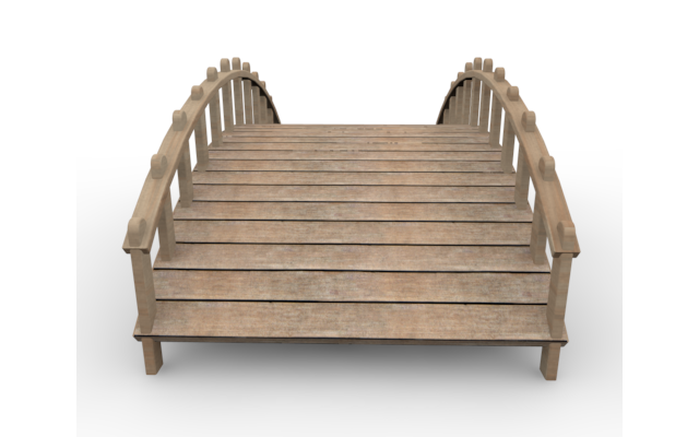 架け橋 - ウッド/木材/イラスト/写真/フリー素材/フォト/質感/3D