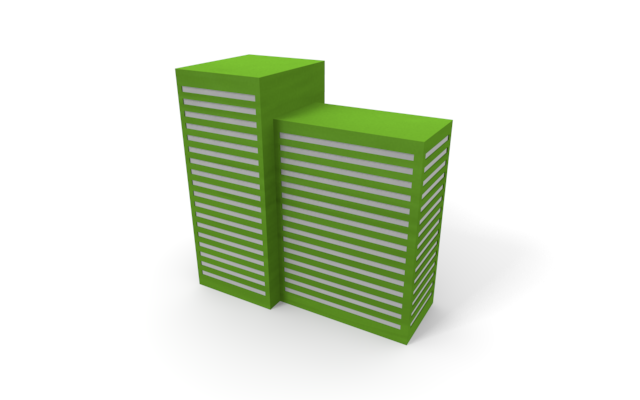 雑居ビル - ウッド/木材/イラスト/写真/フリー素材/フォト/質感/3D