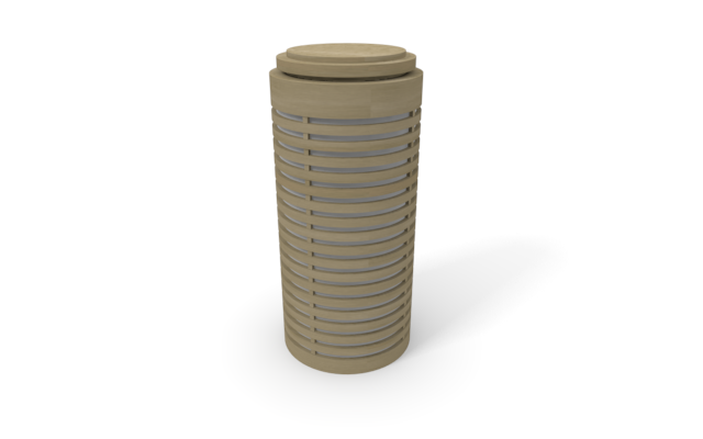 丸いビル - ウッド/木材/イラスト/写真/フリー素材/フォト/質感/3D