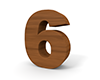 数字の「6」 - 木材・木｜無料イラスト素材