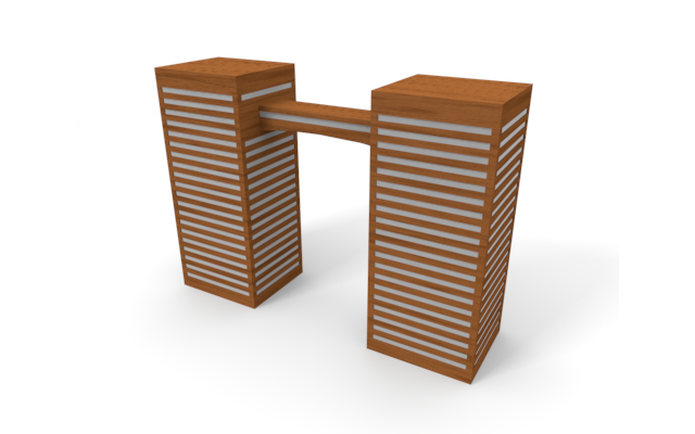 高層ビル - ウッド/木材/イラスト/写真/フリー素材/フォト/質感/3D