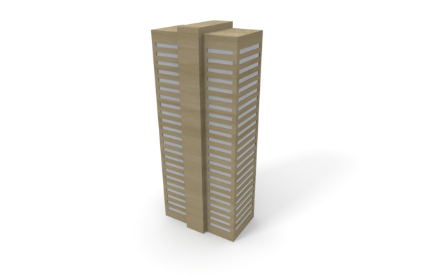 オフィスビル - ウッド/木材/イラスト/写真/フリー素材/フォト/質感/3D