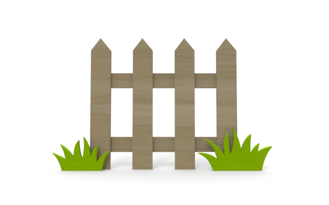 塀 - ウッド/木材/イラスト/写真/フリー素材/フォト/質感/3D