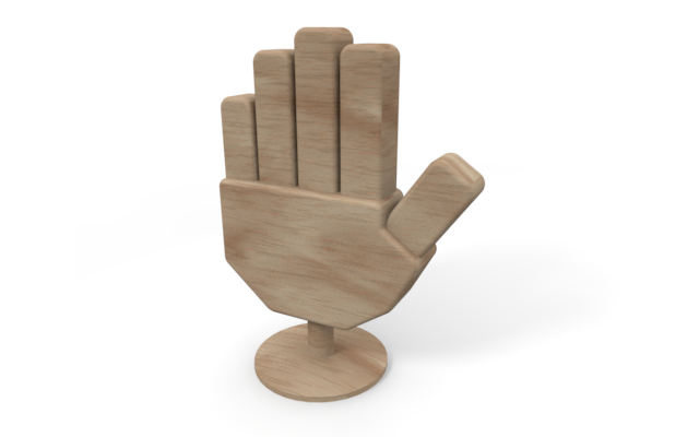 挨拶/手 - ウッド/木材/イラスト/写真/フリー素材/フォト/質感/3D