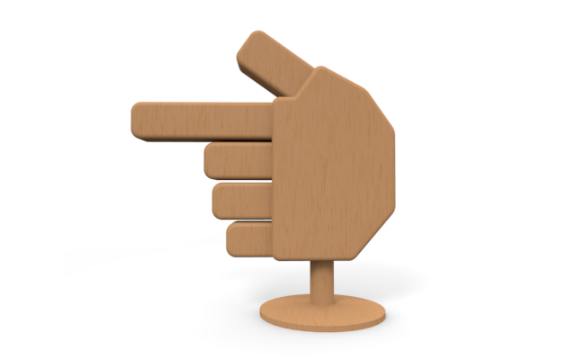 進路方向/手 - ウッド/木材/イラスト/写真/フリー素材/フォト/質感/3D