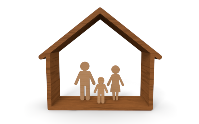 幸せ家族 - ウッド/木材/イラスト/写真/フリー素材/フォト/質感/3D