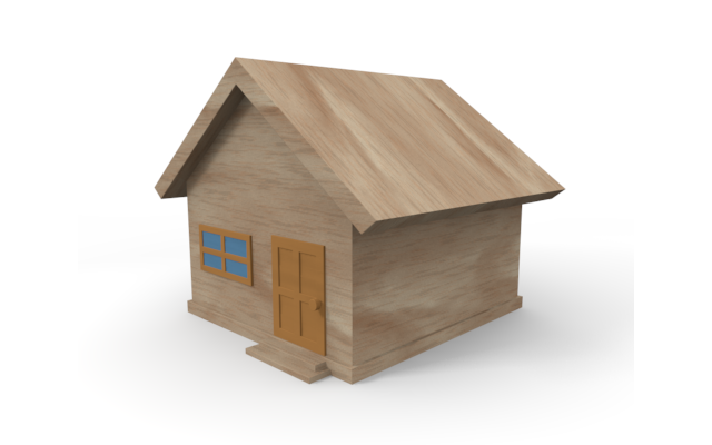 小屋 - ウッド/木材/イラスト/写真/フリー素材/フォト/質感/3D