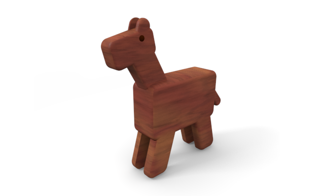 馬 - ウッド/木材/イラスト/写真/フリー素材/フォト/質感/3D