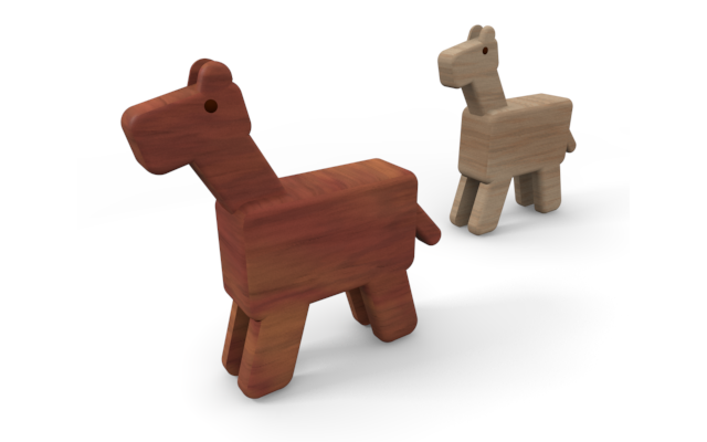 動物 - ウッド/木材/イラスト/写真/フリー素材/フォト/質感/3D