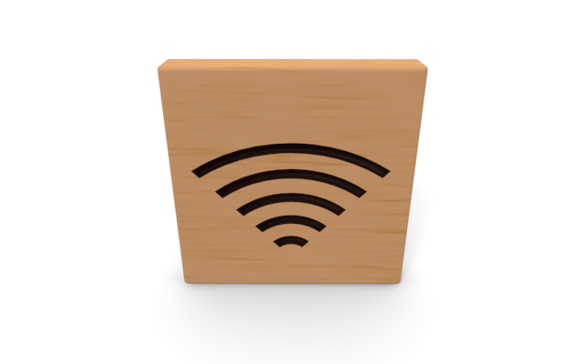 Wi-Fi - ウッド/木材/イラスト/写真/フリー素材/フォト/質感/3D