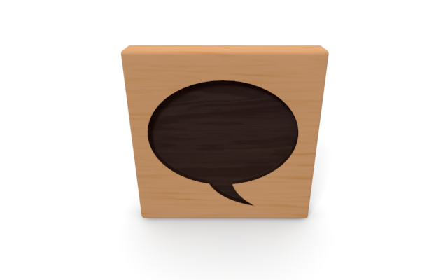 吹き出し - ウッド/木材/イラスト/写真/フリー素材/フォト/質感/3D