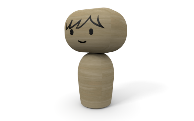 ぼくちゃん - ウッド/木材/イラスト/写真/フリー素材/フォト/質感/3D