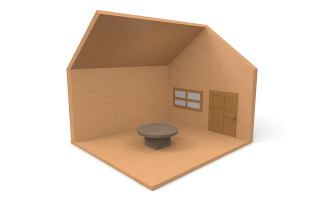 家内部 - ウッド/木材/イラスト/写真/フリー素材/フォト/質感/3D