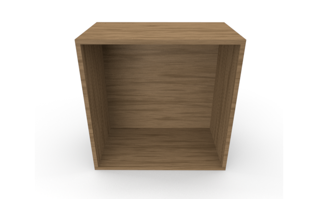 入れ物 - ウッド/木材/イラスト/写真/フリー素材/フォト/質感/3D