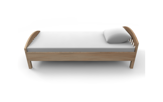 シンブルベッド - ウッド/木材/イラスト/写真/フリー素材/フォト/質感/3D