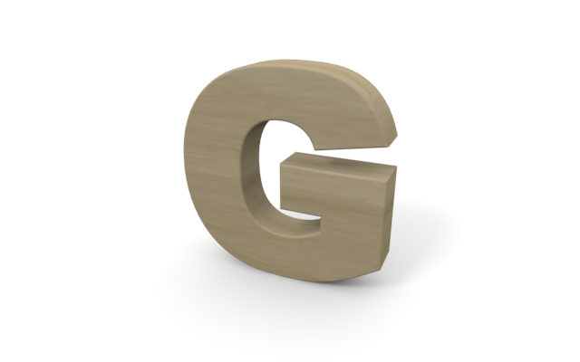 アルファベットの「G」 - ウッド/木材/イラスト/写真/フリー素材/フォト/質感/3D