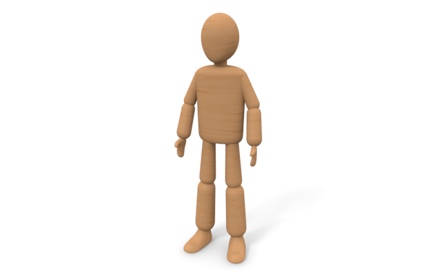 人 - ウッド/木材/イラスト/写真/フリー素材/フォト/質感/3D