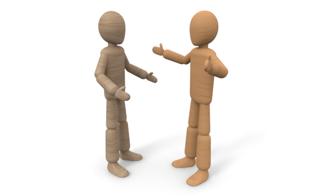 会話をする - ウッド/木材/イラスト/写真/フリー素材/フォト/質感/3D