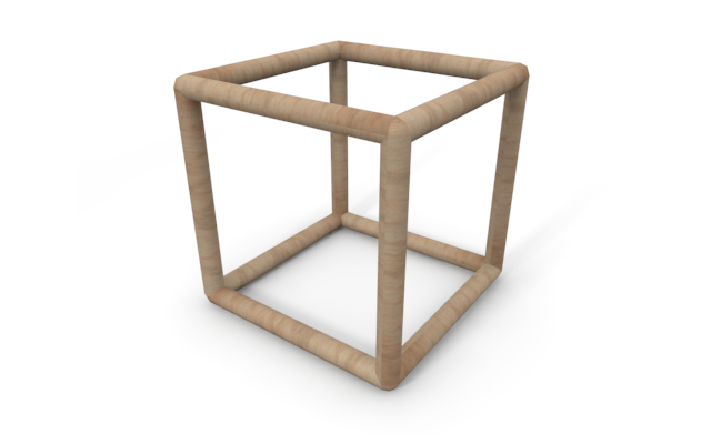 キューブ - ウッド/木材/イラスト/写真/フリー素材/フォト/質感/3D