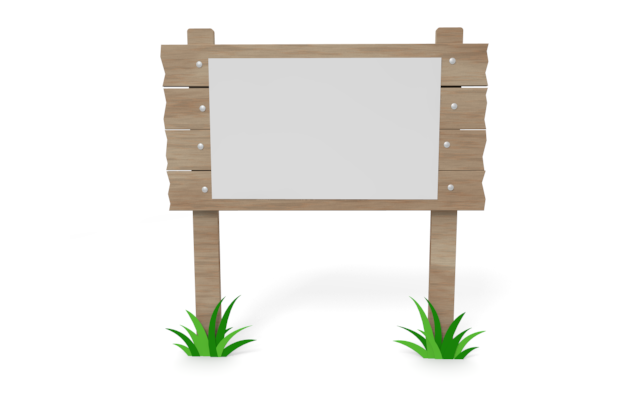 お知らせボード - ウッド/木材/イラスト/写真/フリー素材/フォト/質感/3D