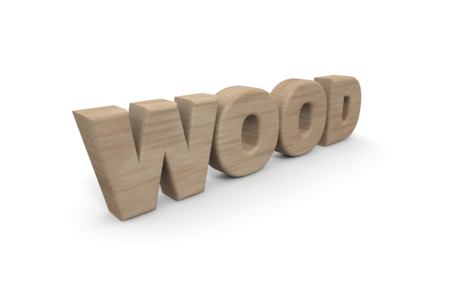 「WOOD」の3D文字 - ウッド/木材/イラスト/写真/フリー素材/フォト/質感/3D