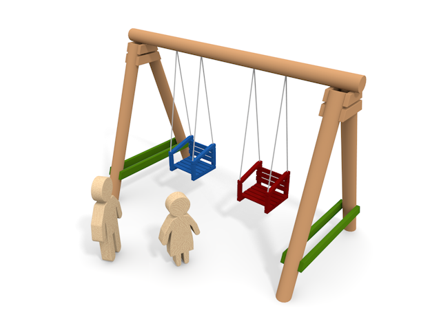 子供 - 遊具-公園 - ウッド/木材/イラスト/写真/フリー素材/フォト/質感/3D