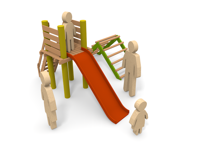 公園 - 家族 - 遊ぶ - ウッド/木材/イラスト/写真/フリー素材/フォト/質感/3D
