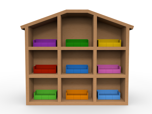 アパート｜住宅 - ウッド/木材/イラスト/写真/フリー素材/フォト/質感/3D