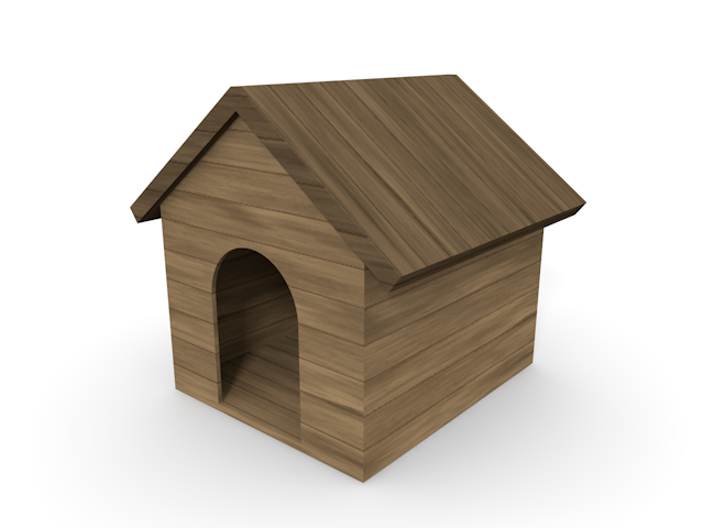 犬小屋｜外 - ウッド/木材/イラスト/写真/フリー素材/フォト/質感/3D
