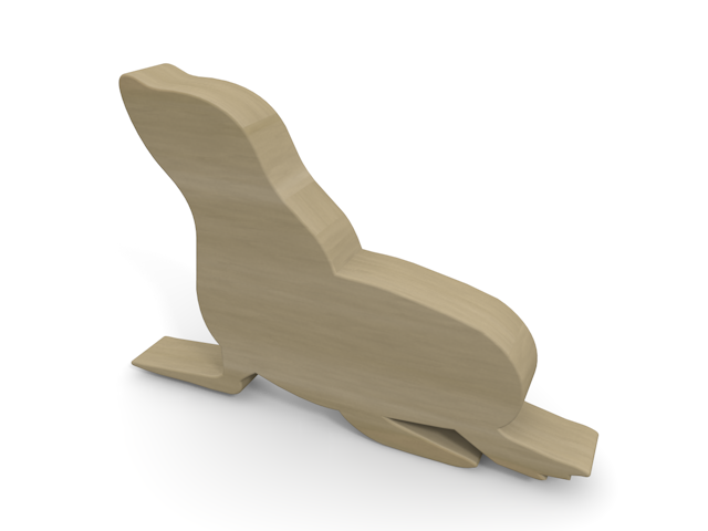 アシカ｜動物 - ウッド/木材/イラスト/写真/フリー素材/フォト/質感/3D