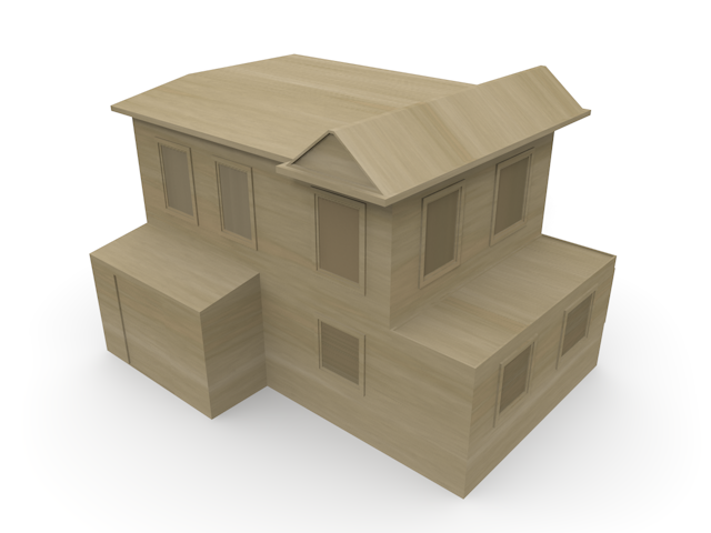 建物｜住宅 - ウッド/木材/イラスト/写真/フリー素材/フォト/質感/3D