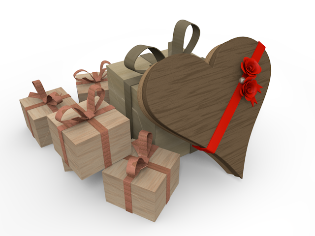 チョコレート｜ギフト - ウッド/木材/イラスト/写真/フリー素材/フォト/質感/3D