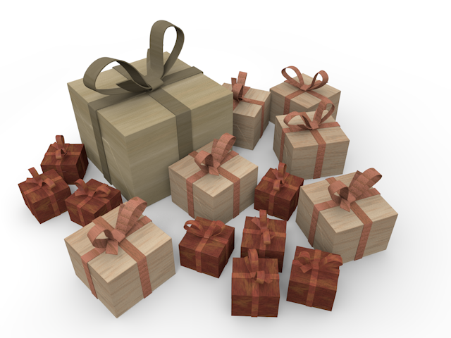 プレゼント｜誕生日 - ウッド/木材/イラスト/写真/フリー素材/フォト/質感/3D