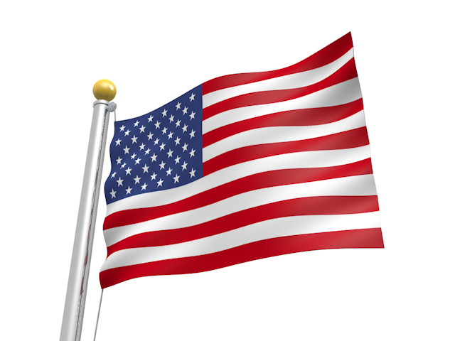 アメリカ合衆国 - ナショナルフラッグ / 世界地図 / イラスト / 写真 / 国旗 / フリー素材