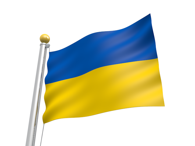 ウクライナ - ナショナルフラッグ / 世界地図 / イラスト / 写真 / 国旗 / フリー素材
