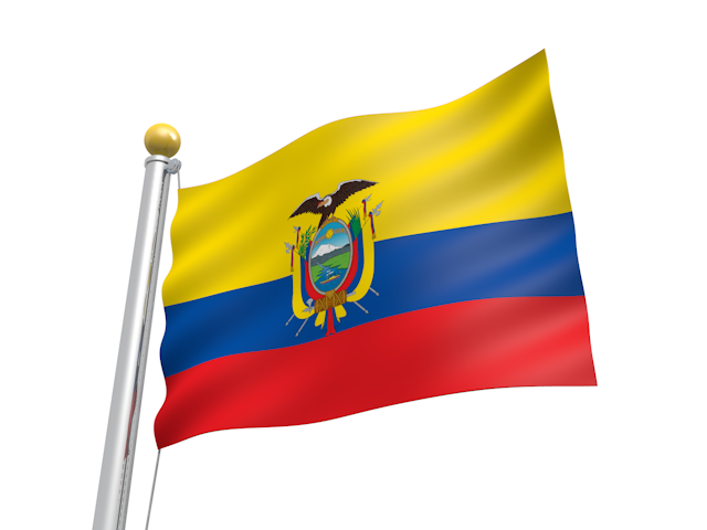 エクアドル - ナショナルフラッグ / 世界地図 / イラスト / 写真 / 国旗 / フリー素材