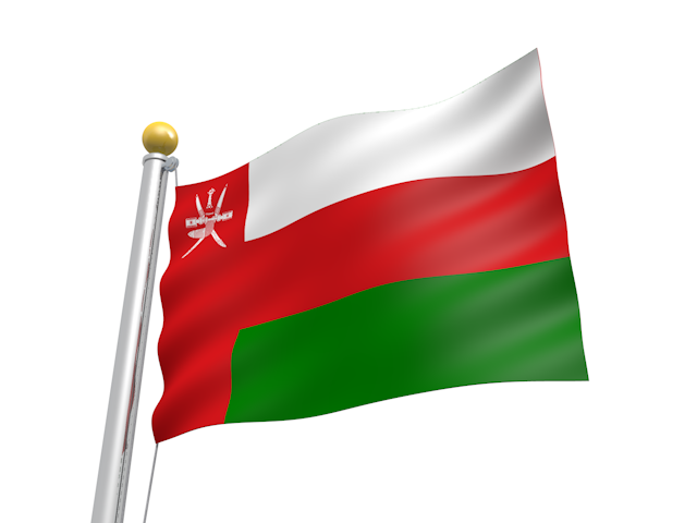 オマーン - ナショナルフラッグ / 世界地図 / イラスト / 写真 / 国旗 / フリー素材